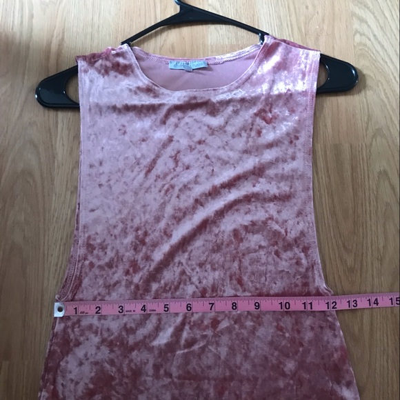 crushed velvet pink bodysuit with snaps - Picture 6 of 6